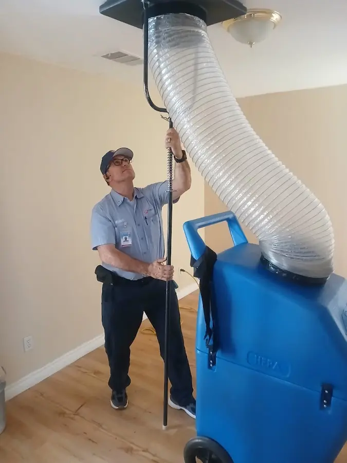 Mini Split Installation technician using HEPA equipment in Dodgeville